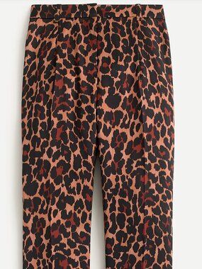 Jcrew High-rise wide-leg trouser in leopard 16